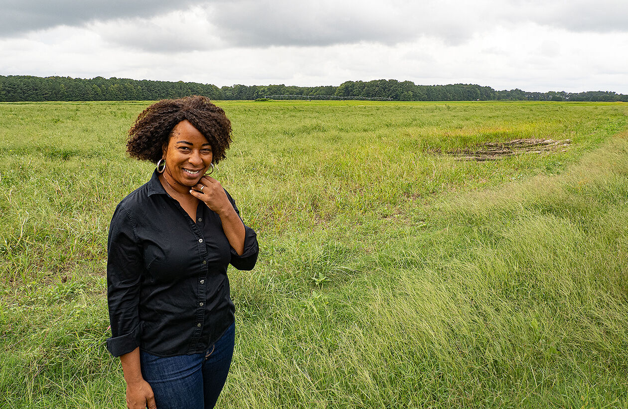 Monica Brooks at CAFO site